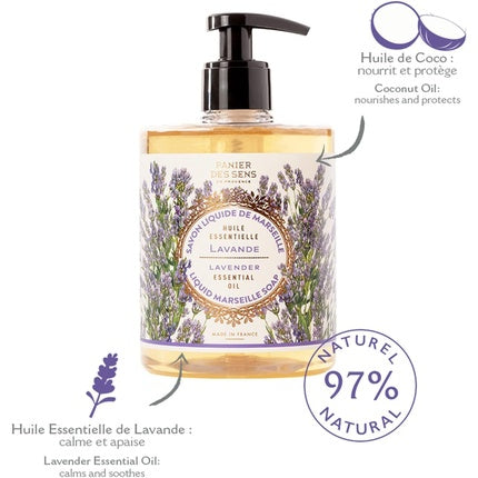 Panier des Sens Lavender Liquid Hand Soap with Coconut Oil 500ml Fashion