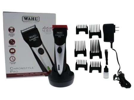 WAHL Professional Artist Chromstyle Pro Cord Cordless Clipper - Model # 8548-100 - Silver Black by WAHL Professional for Men - 1 Pc Cordless Clipper Online Hot Sale