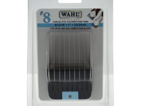 WAHL Professional Stainless Steel Attachment Comb - # 8 For Cuts 1 Black by WAHL Professional for Men - 1 Pc Comb Fashion