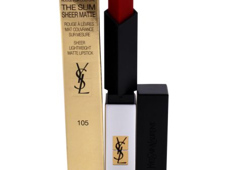 Yves Saint Laurent Rouge Pur Couture The Slim Sheer Matte Lipstick - 105 Red Uncovered by Yves Saint Laurent for Women - 0.07 oz Lipstick Online Sale