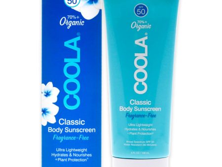 Coola Classic Body Sunscreen SPF 50 - Fragrance-Free by Coola for Unisex - 5 oz Sunscreen Hot on Sale