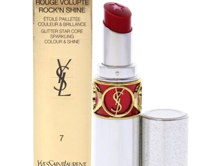 Yves Saint Laurent Rouge Volupte RockN Shine Lipstick - 07 Red Show by Yves Saint Laurent for Women - 0.12 oz Lipstick Online Hot Sale