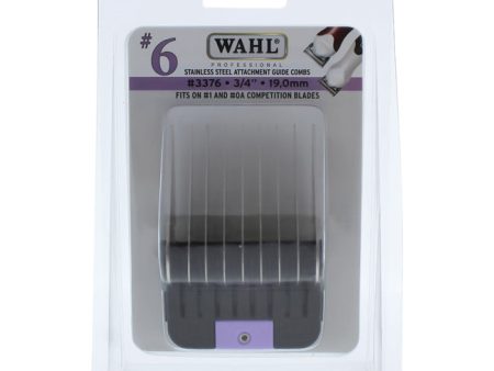 WAHL Professional Stainless Steel Attachment Comb - # 6 For Cuts 3 4 Black by WAHL Professional for Men - 1 Pc Comb Online