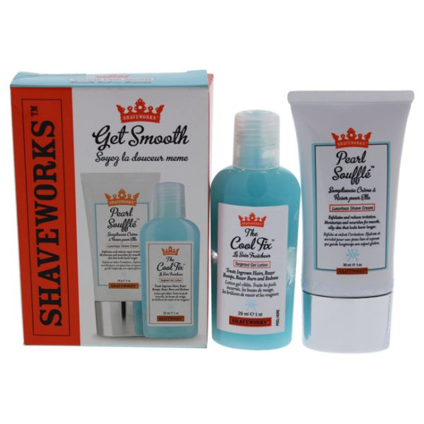 Shaveworks Get Smooth Duo by Shaveworks for Unisex - 2 Pc 1oz Pearl Souffle Shave Cream, 1oz Cool Fix Gel Lotion on Sale