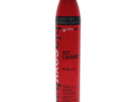 Sexy Hair Big Sexy Hair Get Layered - Flash Dry Thickening Hairspray by Sexy Hair for Unisex - 8 oz Hairspray For Discount