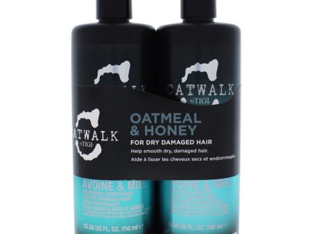 TIGI Catwalk Oatmeal Honey Kit by TIGI for Unisex - 2 Pc Kit 25.36 oz Shampoo, 25.00 oz Conditioner Supply