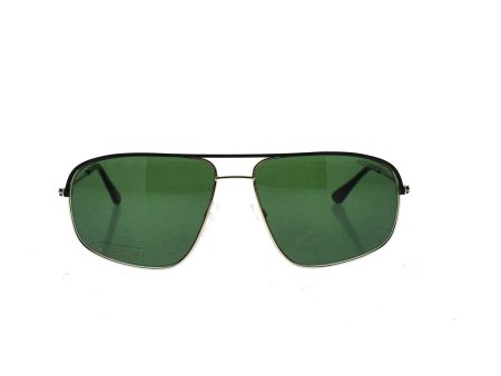 Tom Ford Tom Ford TF467 02N Justing - Matte Black Gold Green by Tom Ford for Unisex - 60-14-140 mm Sunglasses Online Sale