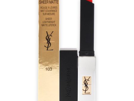 Yves Saint Laurent Rouge Pur Couture The Slim Sheer Matte Lipstick - 103 Orange Provocant by Yves Saint Laurent for Women - 0.07 oz Lipstick on Sale