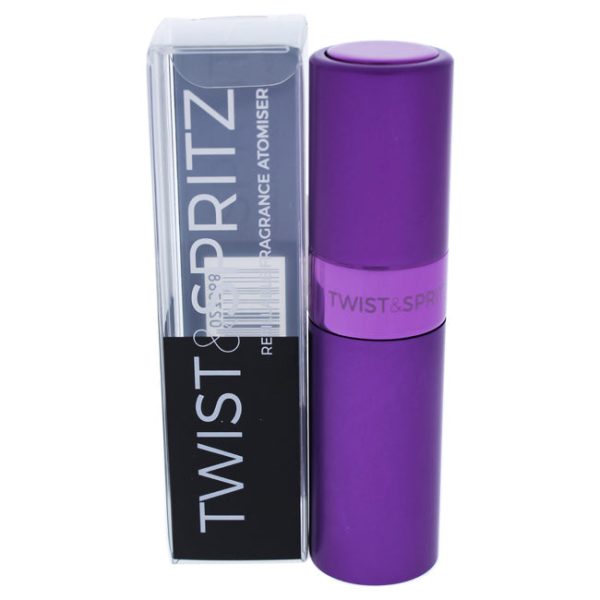 Twist and Spritz Twist and Spritz Atomiser - Purple by Twist and Spritz for Women - 8 ml Refillable Spray (Empty) For Cheap