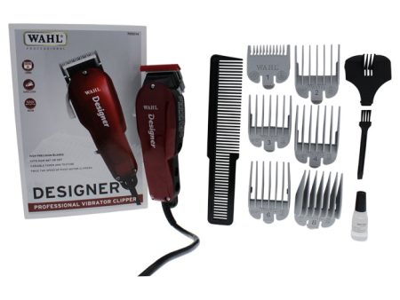 WAHL Professional Designer Professional Vibrator Clipper - Model # 8355-400 - Red by WAHL Professional for Men - 1 Pc Clipper Hot on Sale