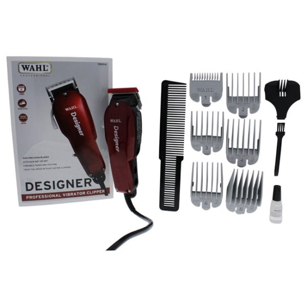 WAHL Professional Designer Professional Vibrator Clipper - Model # 8355-400 - Red by WAHL Professional for Men - 1 Pc Clipper Hot on Sale