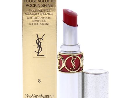 Yves Saint Laurent Rouge Volupte RockN Shine Lipstick - 08 RockN Red by Yves Saint Laurent for Women - 0.12 oz Lipstick Online Hot Sale