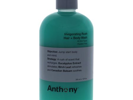 Anthony Invigorating Rush Hair and Body Wash by Anthony for Unisex - 12 oz Body Wash Sale