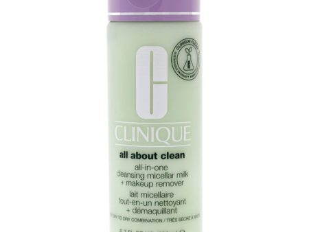 Clinique All About Clean All-In-One Cleansing Micellar Milk and Makeup Remover - Dry Skin by Clinique for Women - 6.7 oz Cleanser For Discount