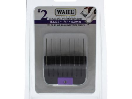 WAHL Professional Stainless Steel Attachment Comb - # 2 For Cuts 1 4 Black by WAHL Professional for Men - 1 Pc Comb Supply