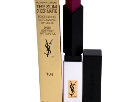 Yves Saint Laurent Rouge Pur Couture The Slim Sheer Matte Lipstick - 104 Fuchsia Intime by Yves Saint Laurent for Women - 0.07 oz Lipstick Supply