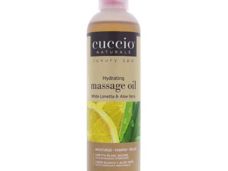 Cuccio Hydrating Massage Oil - White Limetta and Aloe Vera by Cuccio for Unisex - 8 oz Oil Supply