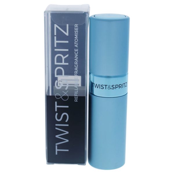 Twist and Spritz Twist and Spritz Atomiser - Pale Blue by Twist and Spritz for Women - 8 ml Refillable Spray (Empty) For Sale