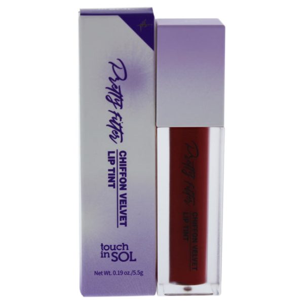 Touch In Sol Pretty Filter Chiffon Velvet Lip Tint - 9 Coral Dahlia by Touch In Sol for Women - 0.19 oz Lipstick Online Sale