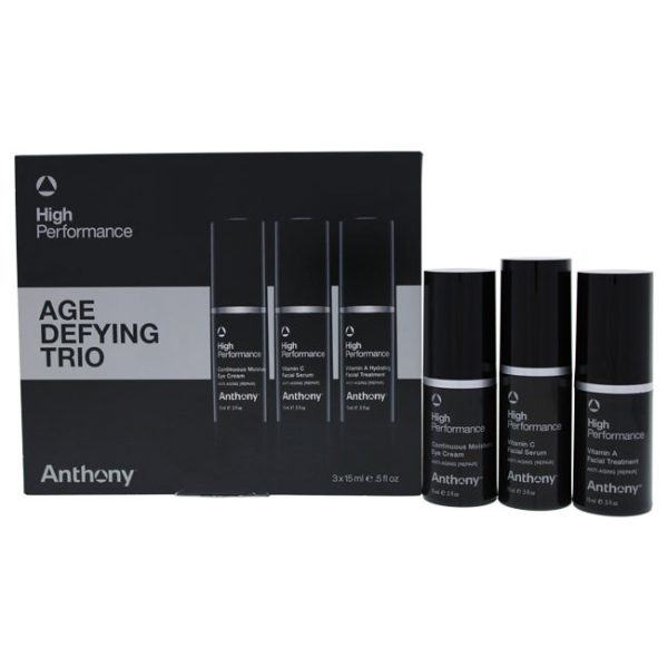 Anthony High Performance Trio Kit by Anthony for Unisex - 3 Pc 0.5oz Eye Cream, 0.5oz Facial Serum, 0.5oz Facial Treatment Hot on Sale