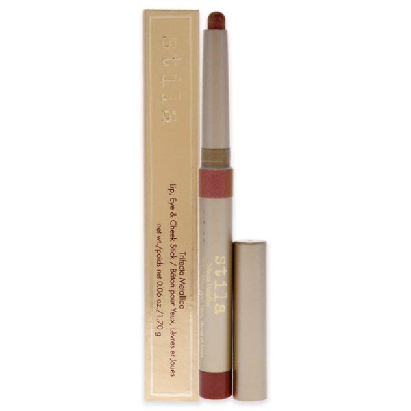 Stila Trifecta Metallica Lip Eye and Cheek Stick - Rose Gold by Stila for Women - 0.06 oz Makeup For Cheap