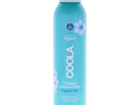 Coola Classic Body Organic Sunscreen Spray SPF 50 - Fragrance-Free by Coola for Unisex - 6 oz Sunscreen Online