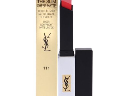 Yves Saint Laurent Rouge Pur Couture The Slim Sheer Matte Lipstick - 111 Corail Explicite by Yves Saint Laurent for Women - 0.07 oz Lipstick For Cheap