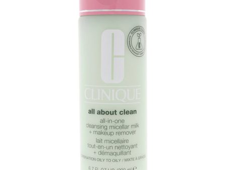 Clinique All About Clean All-In-One Cleansing Micellar Milk and Makeup Remover - Oily Skin by Clinique for Women - 6.7 oz Cleanser Sale