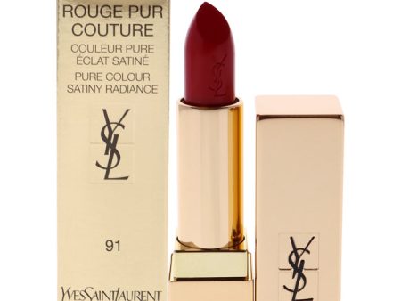 Yves Saint Laurent Rouge Pur Couture Lipstick - 91 Rouge Souverain by Yves Saint Laurent for Women - 0.13 oz Lipstick Online Sale