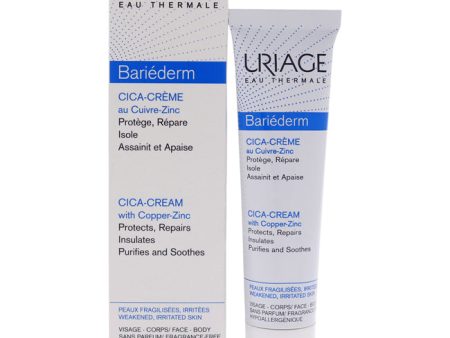 Uriage Bariederm Cica-Creme by Uriage for Unisex - 1.35 oz Cream Online Sale