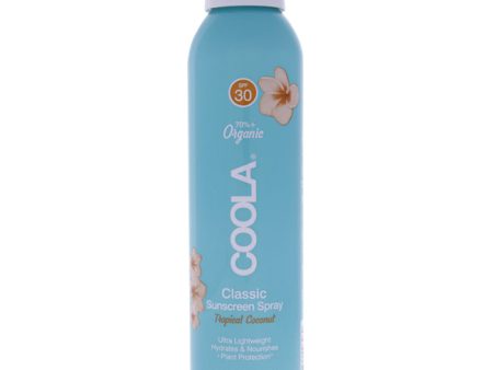 Coola Classic Body Organic Sunscreen Spray SPF 30 - Tropical Coconut by Coola for Unisex - 6 oz Sunscreen For Discount