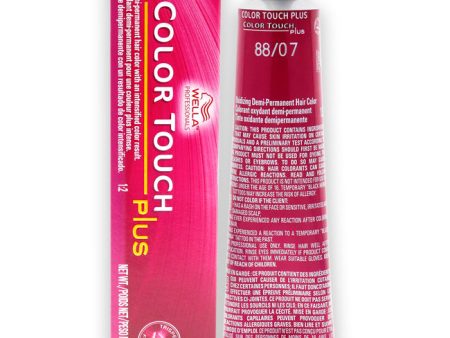 Wella Color Touch Plus Haircolor - 88 07 Intense Light Blonde Natural Brown by Wella for Unisex - 2 oz Hair Color Online Hot Sale