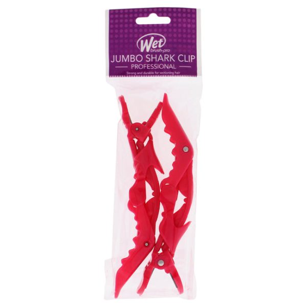 Wet Brush Jumbo Shark Clips - Pink by Wet Brush for Unisex - 2 Pc Hair Clips Discount