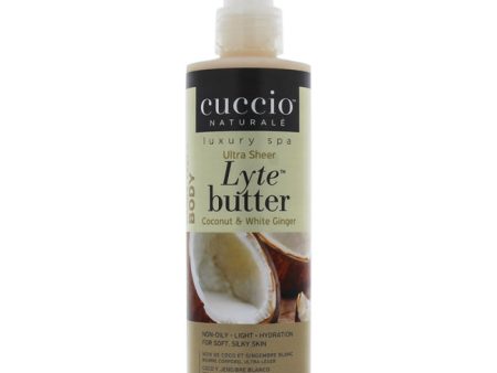 Cuccio Lyte Ultra-Sheer Body Butter - Coconut and White Ginger by Cuccio for Unisex - 8 oz Body Lotion Online now