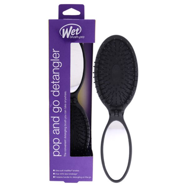 Wet Brush Pro Pop and Go Detangler Brush - Black by Wet Brush for Unisex - 1 Pc Hair Brush Online now