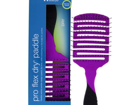 Wet Brush Pro Flex Dry Paddle Brush - Purple - Purple by Wet Brush for Unisex - 1 Pc Hair Brush Supply