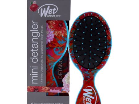 Wet Brush Pro Mini Detangler Hyper Floral Brush - Teal by Wet Brush for Unisex - 1 Pc Hair Brush Online now