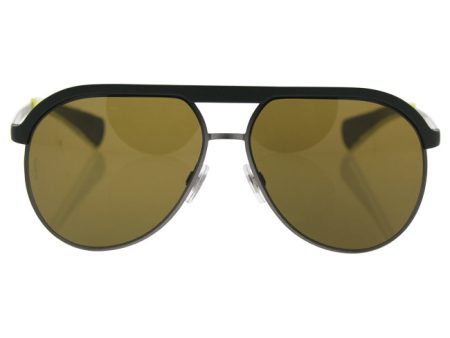 Dolce and Gabbana Dolce and Gabbana DG 6099 3018 73 - Matte Military-Matte Gunmetal Brown by Dolce and Gabbana for Men - 58-14-145 mm Sunglasses For Sale