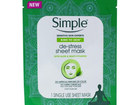 Simple Kind to Skin De-Stress Sheet Mask by Simple for Women - 1 Pc Mask Hot on Sale