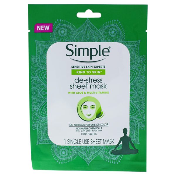 Simple Kind to Skin De-Stress Sheet Mask by Simple for Women - 1 Pc Mask Hot on Sale