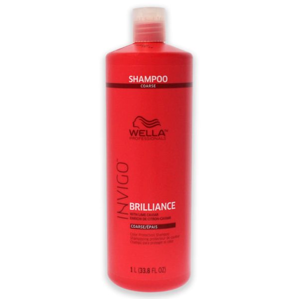 Wella Invigo Brilliance Shampoo For Coarse Hair by Wella for Unisex - 33.8 oz Shampoo For Sale