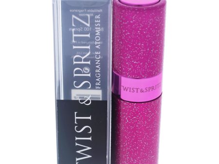 Twist and Spritz Twist and Spritz Atomiser - Hot Pink Glitter by Twist and Spritz for Women - 8 ml Refillable Spray (Empty) Fashion