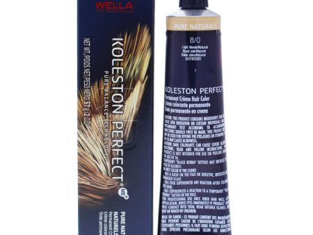 Wella Koleston Perfect Permanent Creme Haircolor - 8 0 Light Blonde-Natural by Wella for Unisex - 2 oz Hair Color Online now