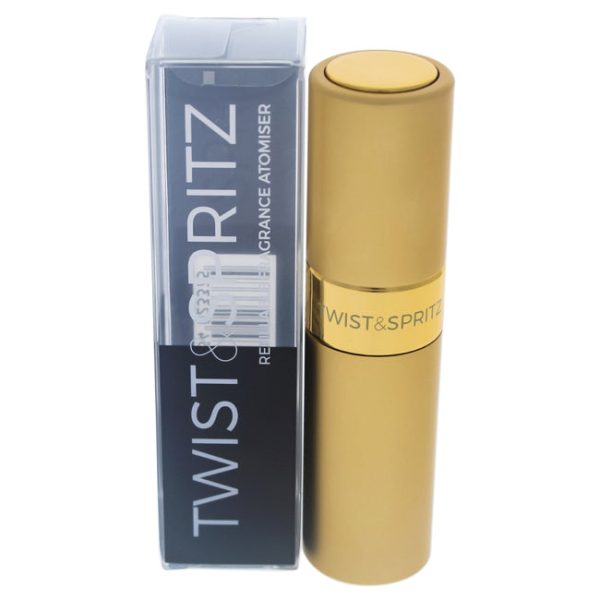 Twist and Spritz Twist and Spritz Atomiser - Gold by Twist and Spritz for Women - 8 ml Refillable Spray (Empty) Online Hot Sale