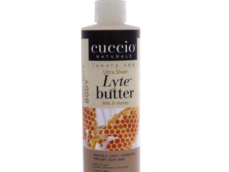 Cuccio Lyte Ultra-Sheer Body Butter - Milk and Honey by Cuccio for Unisex - 8 oz Body Lotion Sale